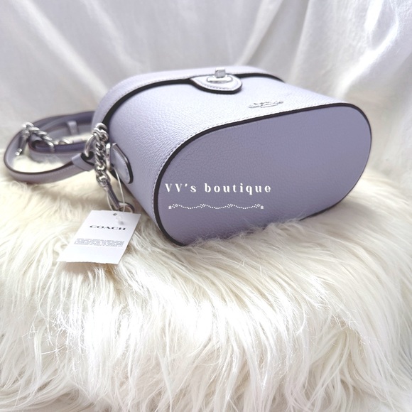 NWT Coach Kay Crossbody Pebble Leather Mist Lilac Purple CJ612 - Picture 2 of 11
